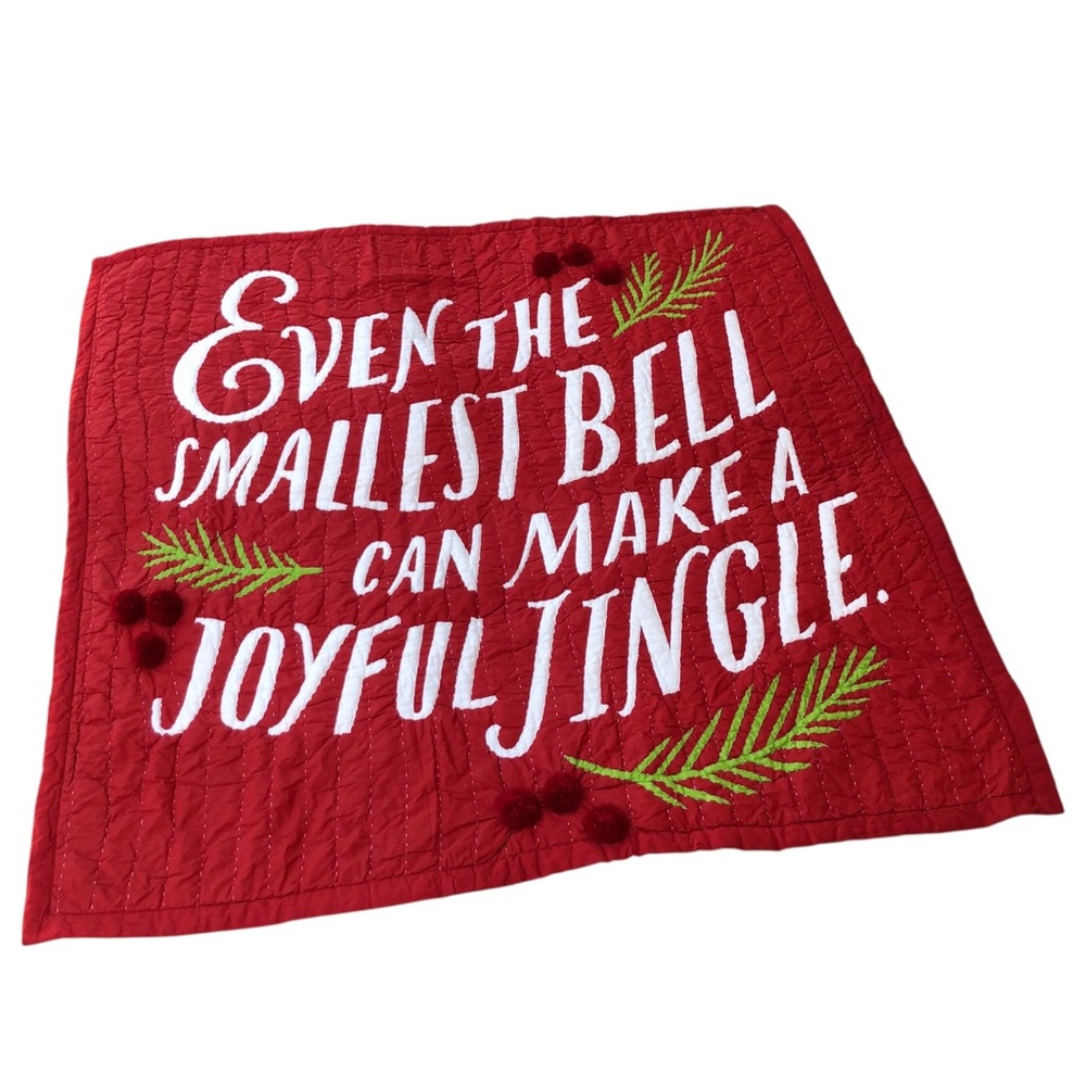 Hallmark Baby Cotton Made India Christmas Quilt Trow Decor “Even the smallest…..